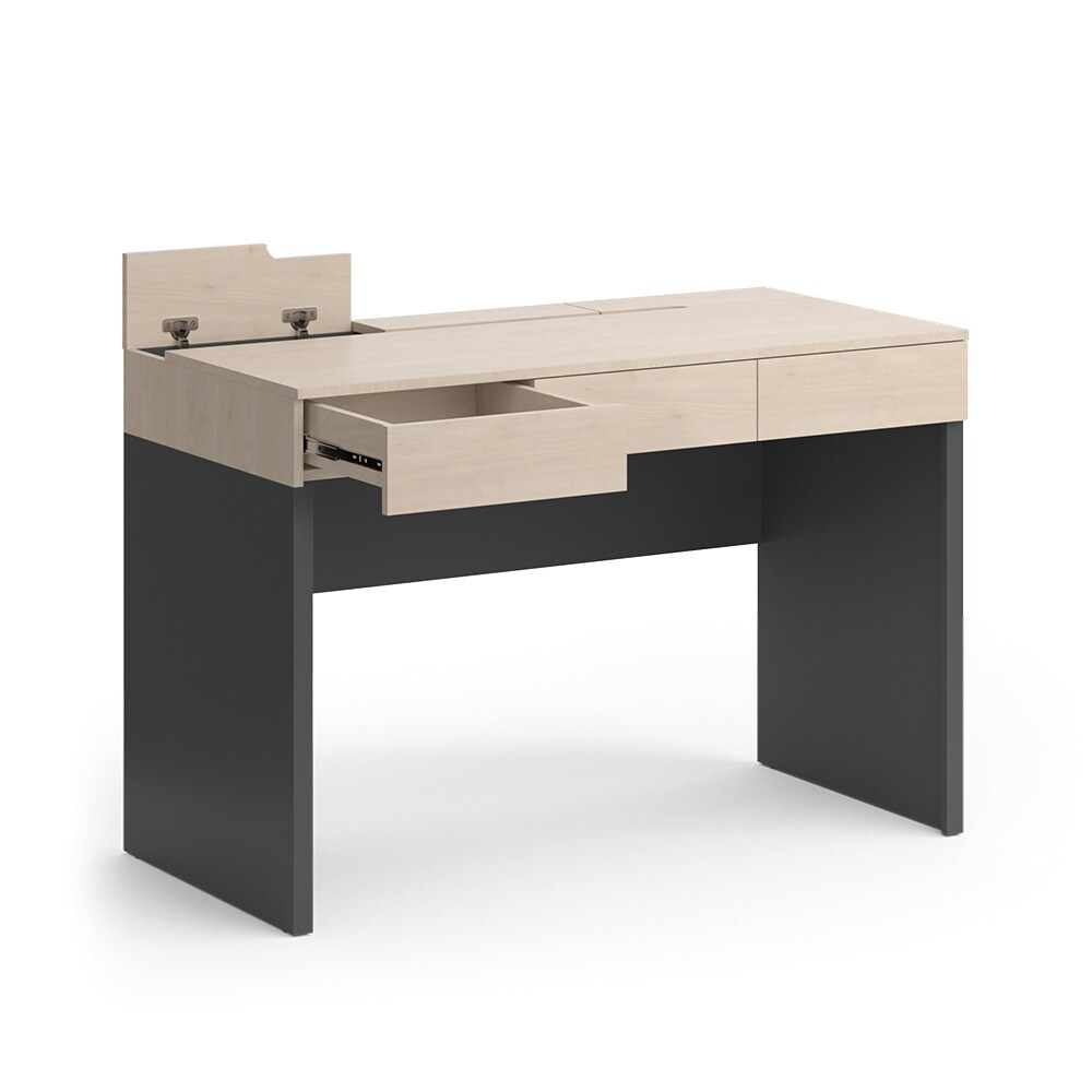Vicco Schreibtisch Toronto 120x81cm, Anthrazit Ahorn, B&uuml;rotisch mit 2 Schubladen - Bild 1