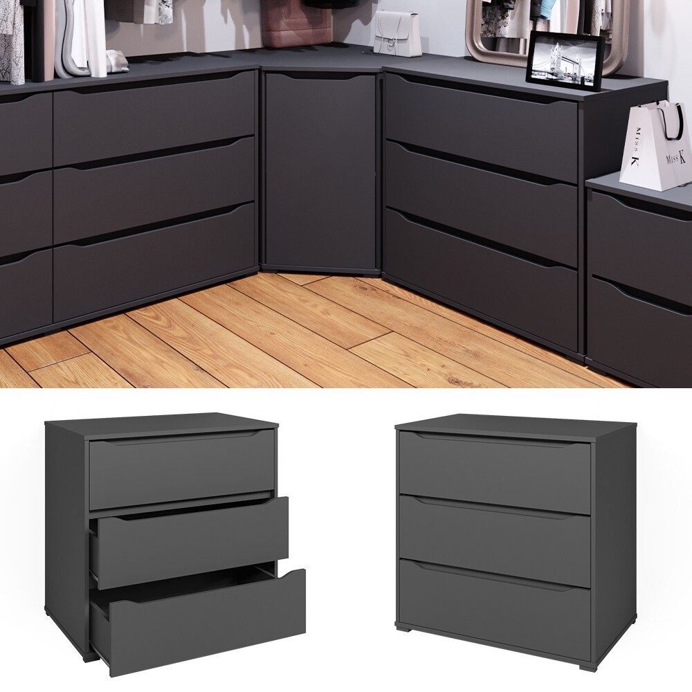 Vicco Kommode Sideboard Mehrzweckschrank Ruben Anthrazit Schublade 80 cm Ablage - Bild 1