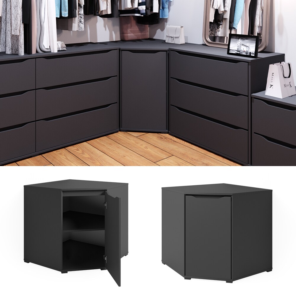 Vicco Eckkommode Sideboard Mehrzweckschrank Ruben Anthrazit Kleiderschrank Tür