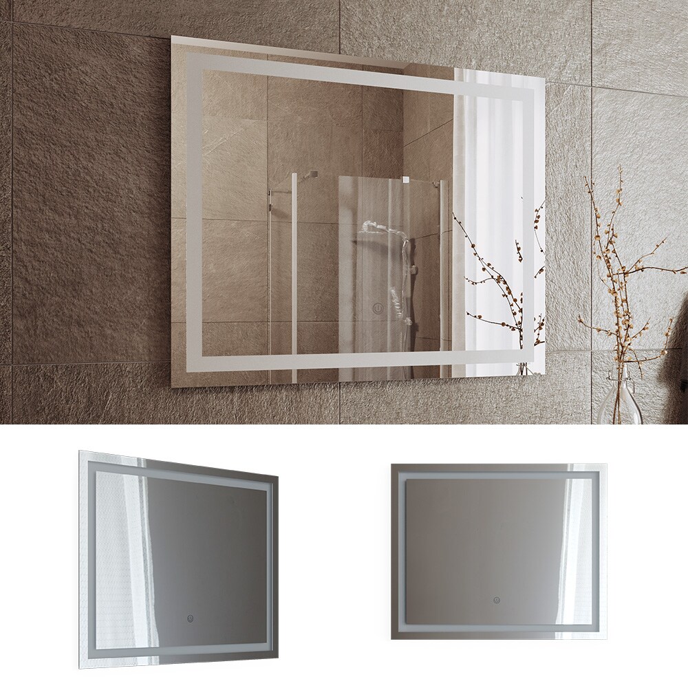 Vicco Badspiegel Viola mit LED-Beleuchtung 80x65cm, Spiegel f&uuml;r das Badezimmer - Bild 1