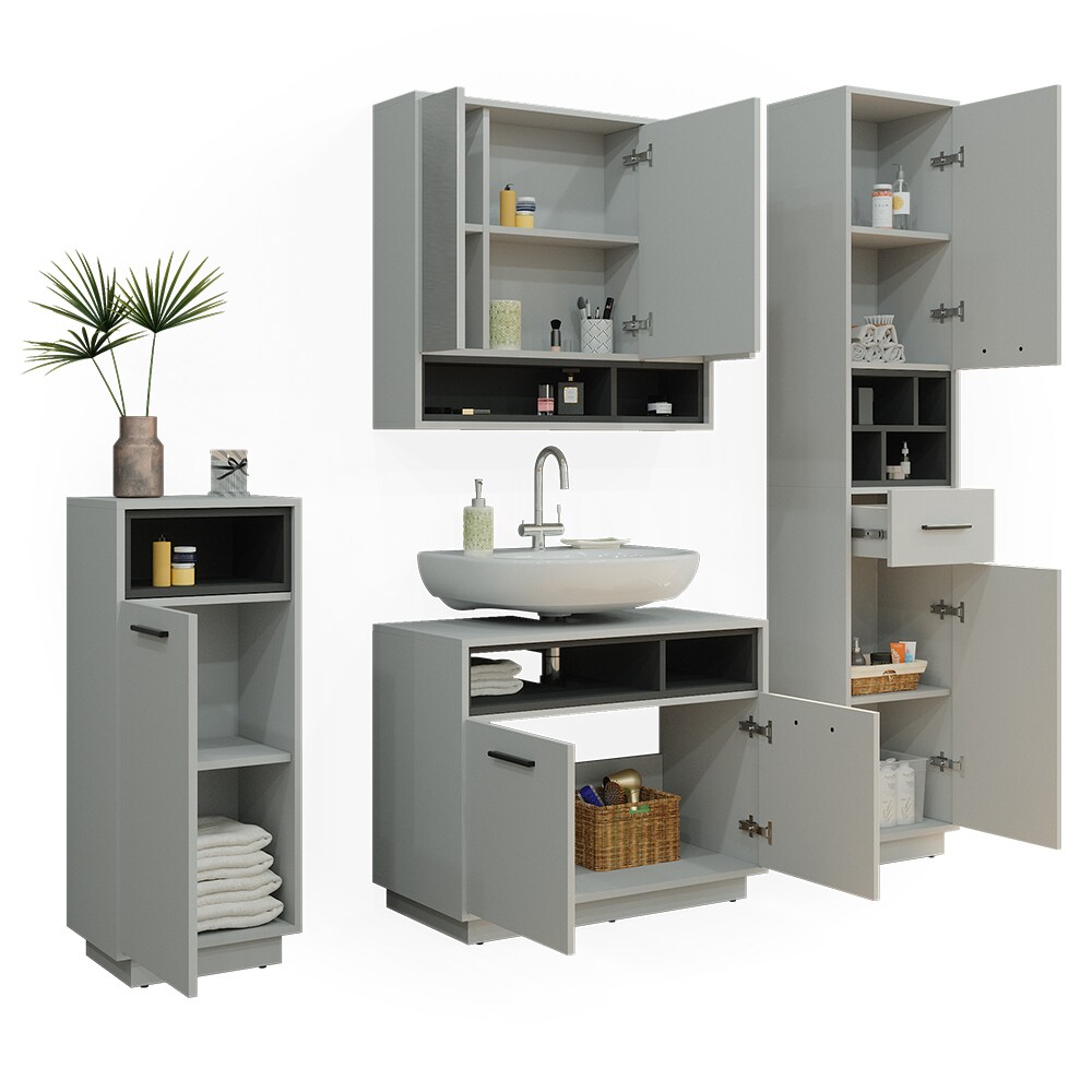 Vicco Badkamerspiegel Henri, Wit, 50 x 51.6 cm met legplank