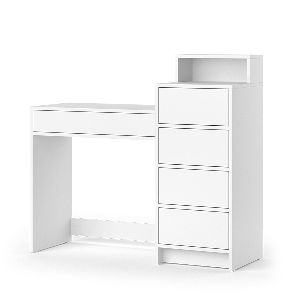 Vicco Schminktisch Nara, 110,5 x 110,6 cm, Wei&szlig;, Frisiertisch 5 Schubladen - Bild 1