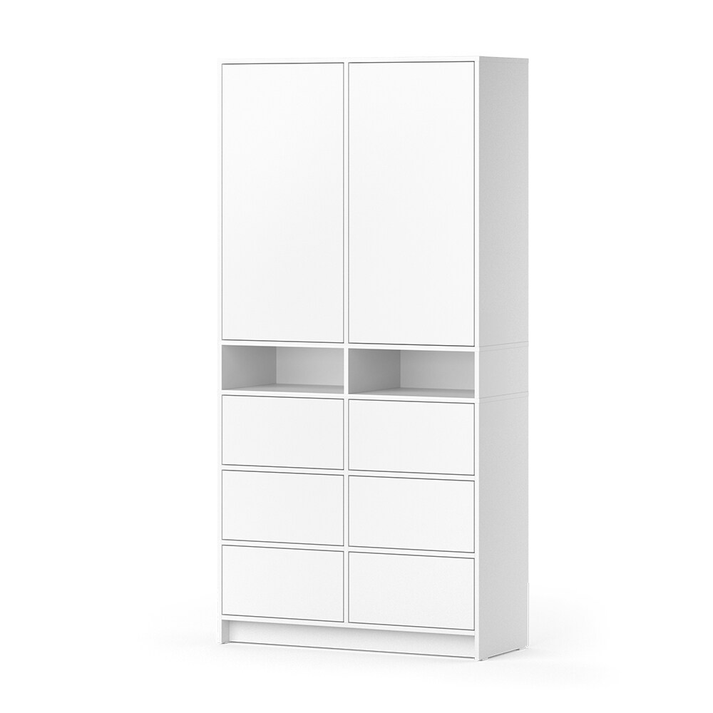 Vicco Schrank Nara 98 x 200 cm, Schlafzimmerschrank mit Schubladen, 2-t&uuml;rig - Bild 1