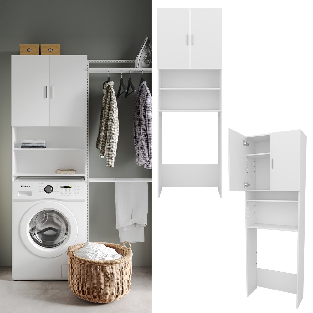 Vicco Waschmaschinenschrank Martha Weiß, 64 x 190 cm, Badregal, Hochschrank | 04066731271962