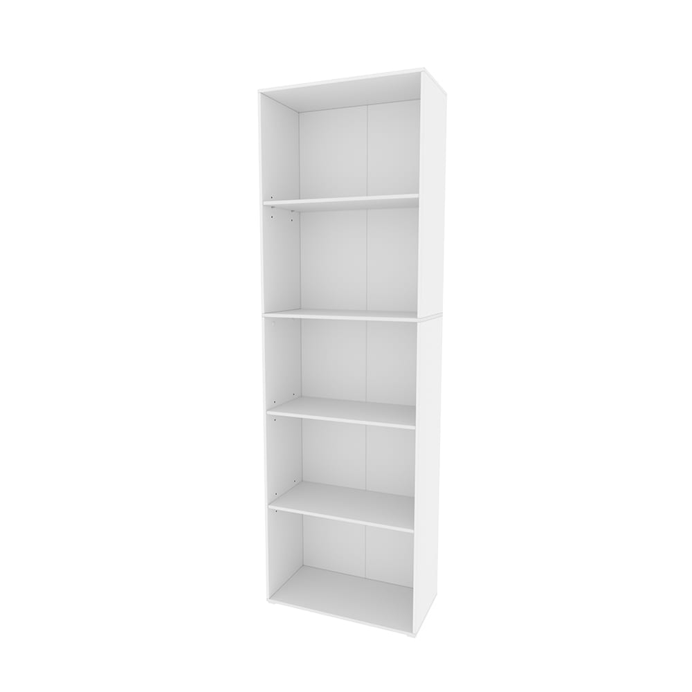 Vicco B&uuml;cherregal Bob, 190 x 60 cm, Wei&szlig;, Wohnzimmer Standregal mit 5 F&auml;chern - Bild 1