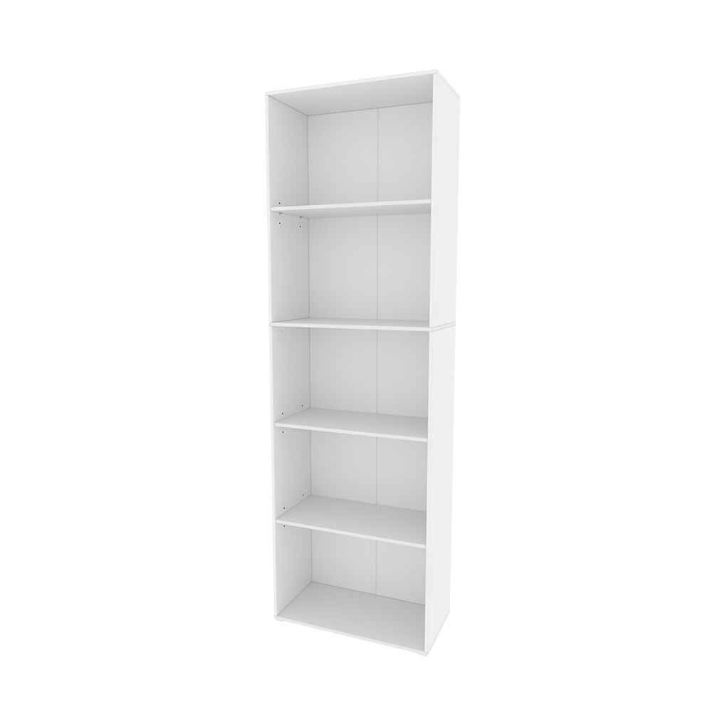 Vicco Bücherregal Bob, 190 x 60 cm, Weiß, Wohnzimmer Standregal mit 5 Fächern | 04066731269242