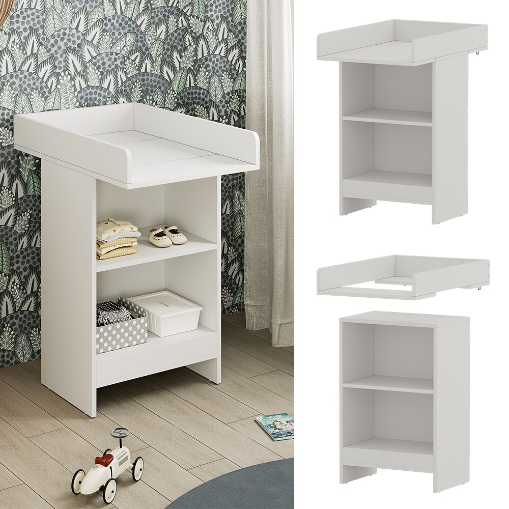 Vicco Wickeltisch Mona 60 x 88 cm, Weiß, Wickelkommode inkl. Wickelauflage | 04066731276448