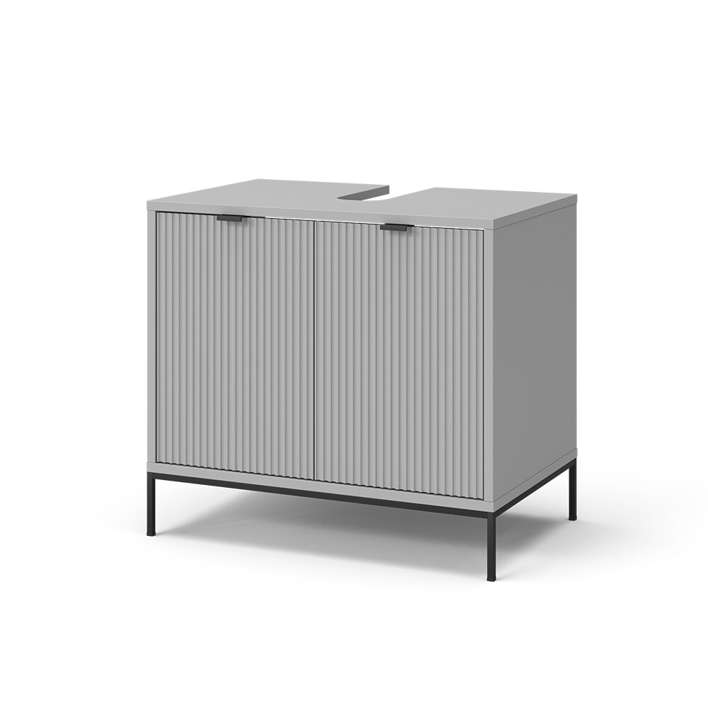 Vicco Waschtischunterschrank Eliza 70 x 63 cm, Grau, Badschrank, 2 Türen | 04066731326297