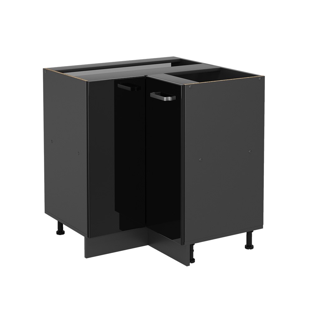 Vicco Eckunterschrank Küchenschrank R-Line Solid Anthrazit Schwarz 87 cm modern