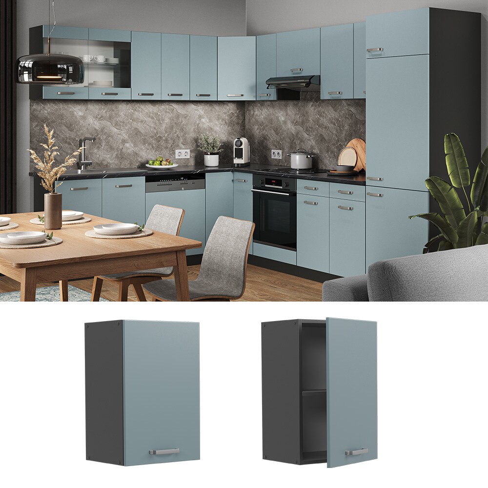 Vicco Hängeschrank Küchenschrank R-Line Solid Anthrazit Blau Grau 40 cm modern