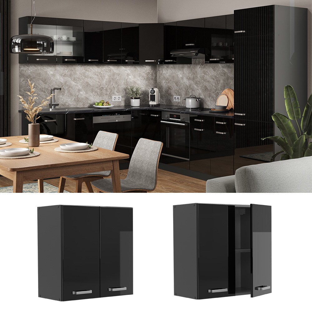 Vicco H&auml;ngeschrank K&uuml;chenschrank R-Line Solid Anthrazit Schwarz 60 cm modern - Bild 1