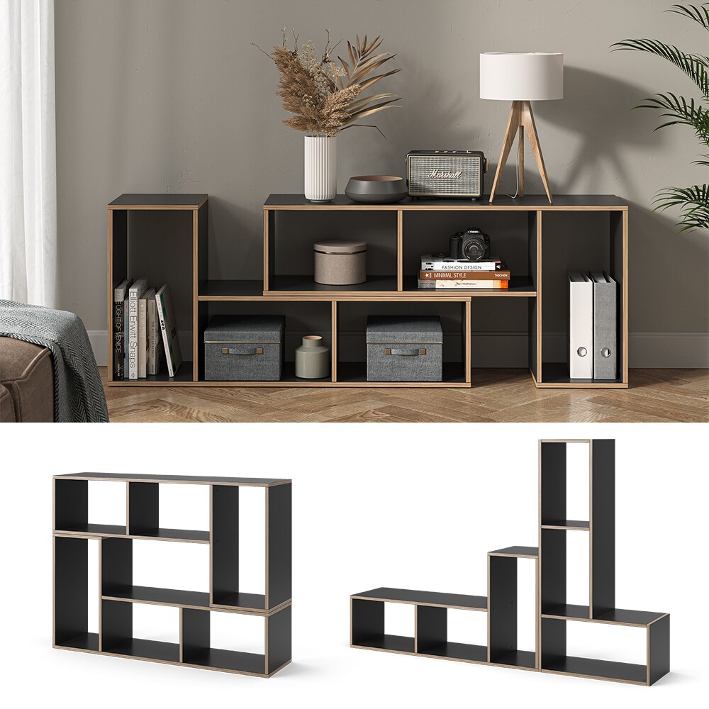 Vicco Regal Tetris 112,8 x 56,4 cm Anthrazit Nordik 2er-Set Standregal modern - Bild 1