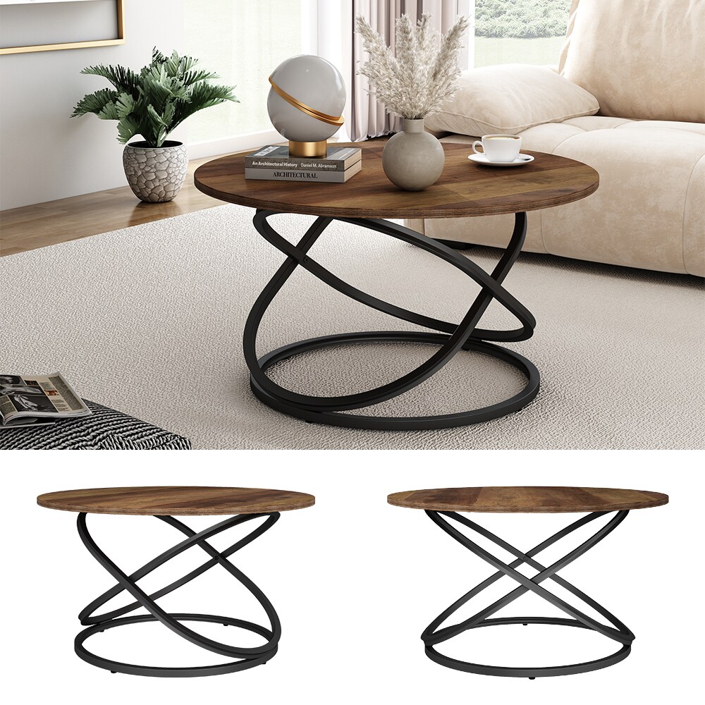 Vicco Couchtisch Calgary Holz Marmor-Optik 80 x 46 cm Wohnzimmertisch - Bild 1