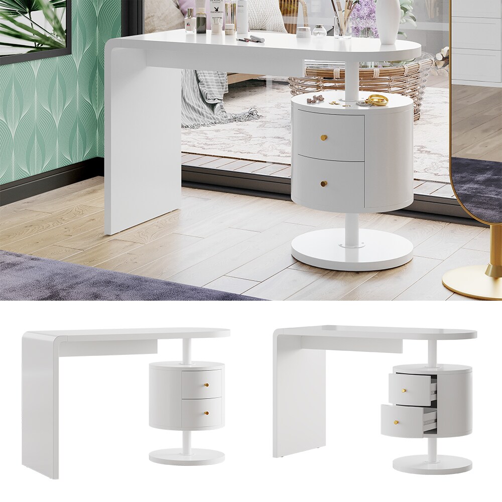 Vicco Schminktisch Lara Weiß Hochglanz 120 cm | 04066731401338