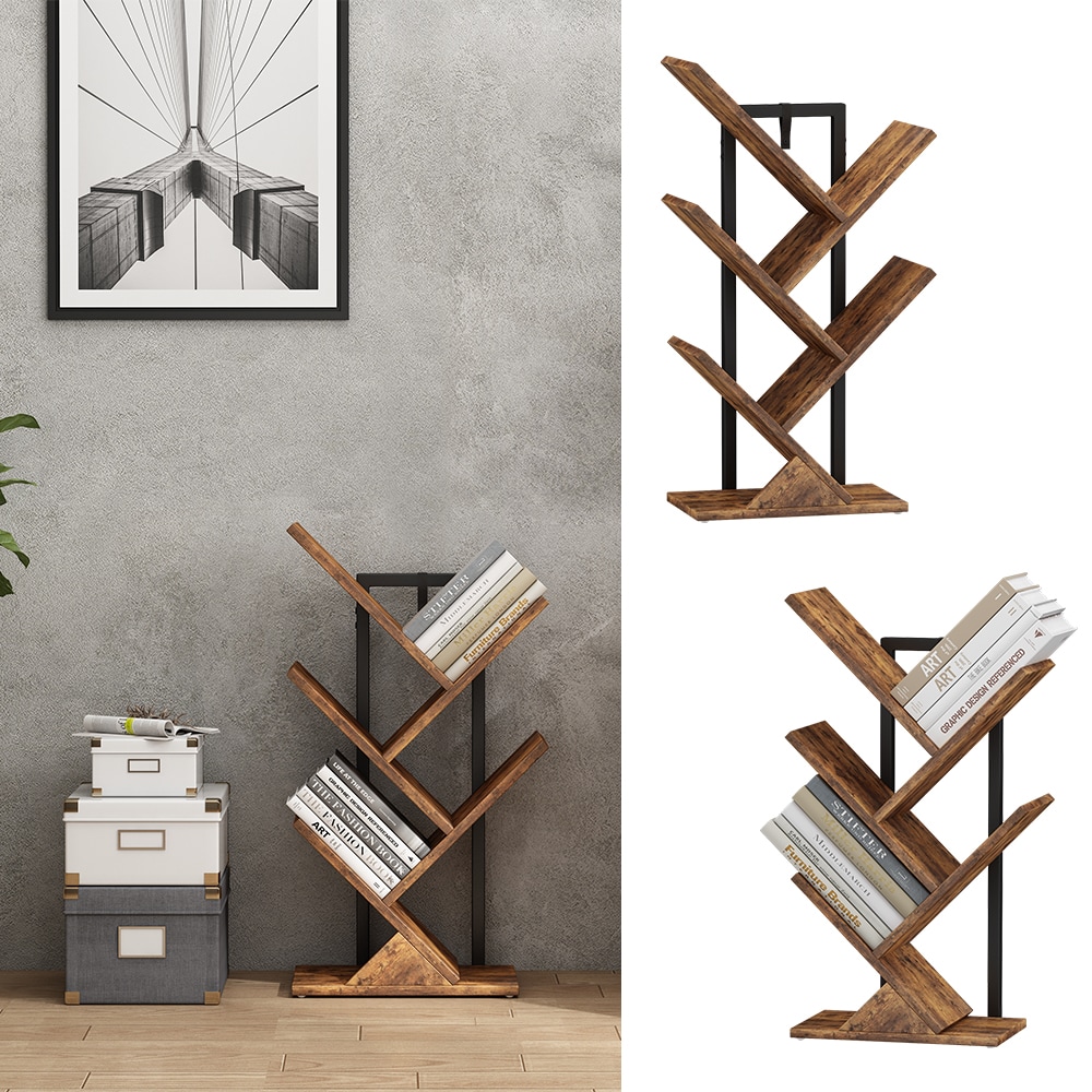 Vicco B&uuml;cherregal Fyrk Antikholz Schwarz 34 x 71 cm - Bild 1