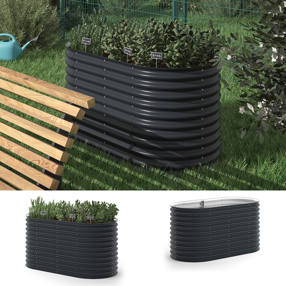 OK-Living Hochbeet Anthrazit 160 x 80 cm | 04066731381319