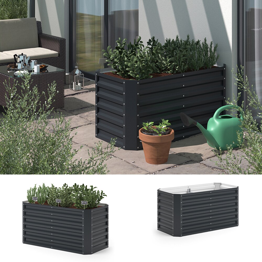 OK-Living Hochbeet Anthrazit 120 x 60 cm - Bild 1
