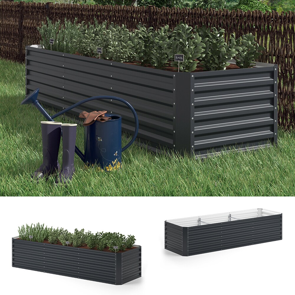 OK-Living Hochbeet Anthrazit 270 x 90 cm - Bild 1