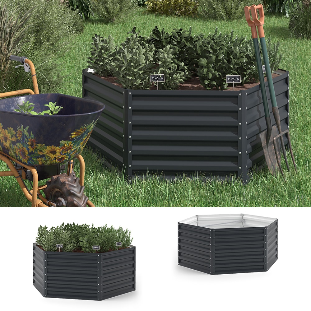 OK-Living Hochbeet Anthrazit 149 x 130 cm - Bild 1