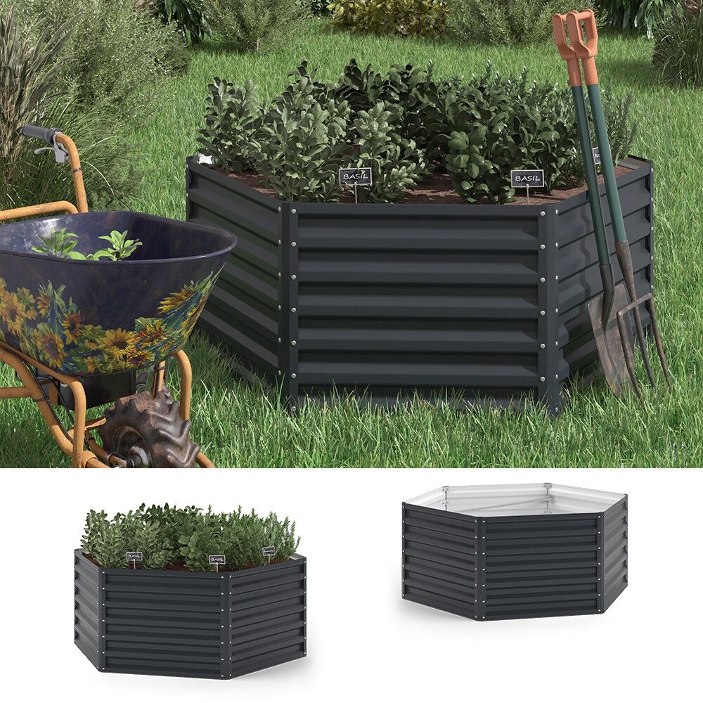 OK-Living Hochbeet Anthrazit 149 x 130 cm | 04066731381357