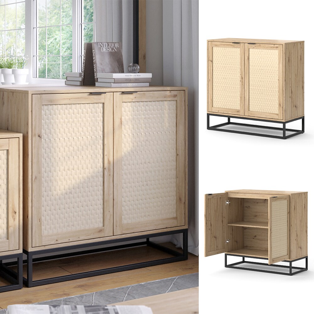 Vicco Kommode Natal Eiche 92 x 92,5 cm 2 T&uuml;ren - Bild 1