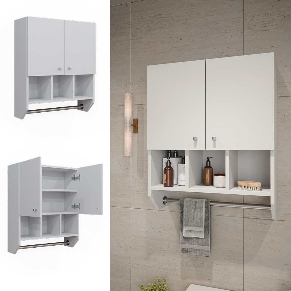 Vicco Badschrank Fynn Weiß 59 x 71 cm Hängeschrank 2 Türen | 04066731410972