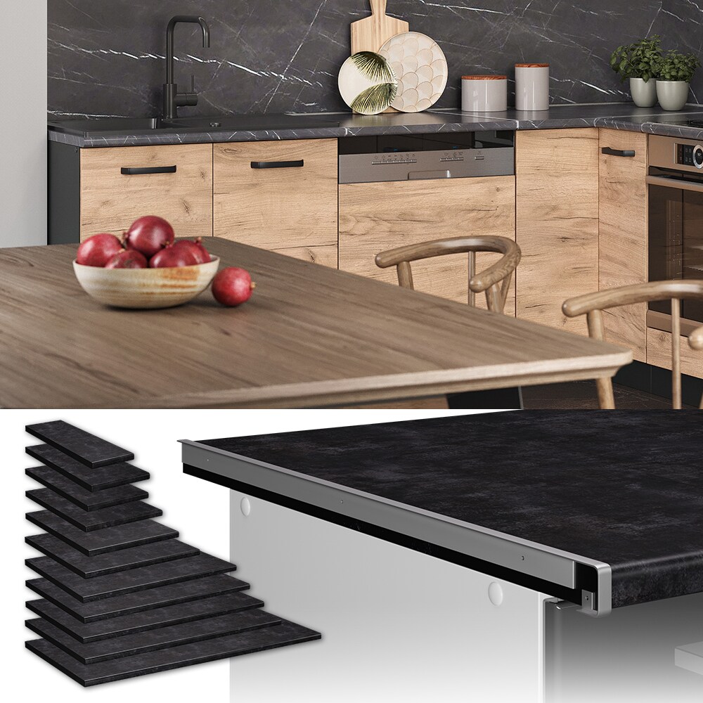 Vicco Küchenarbeitsplatte R-Line Anthrazit 114 cm