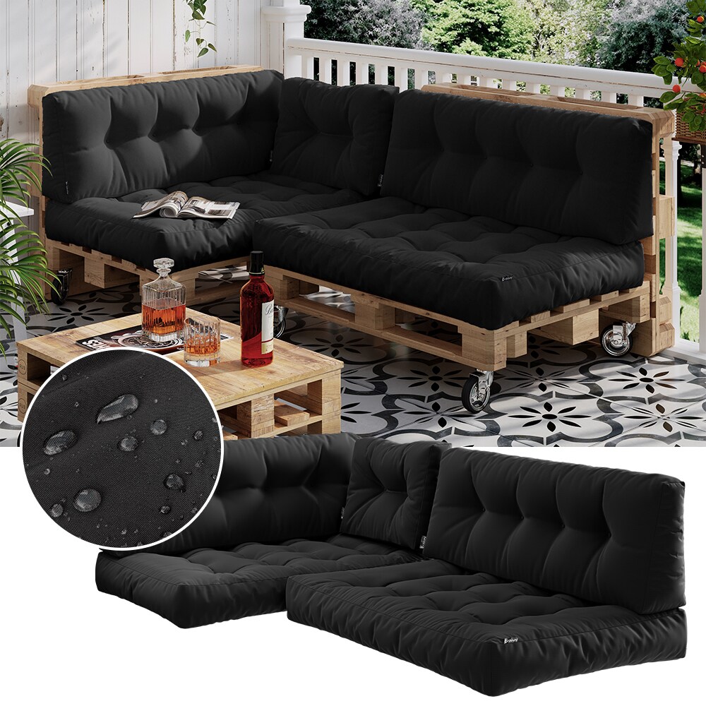 Vicco Palettenkissen-Set Ohio Anthrazit 5 Teile - Bild 1