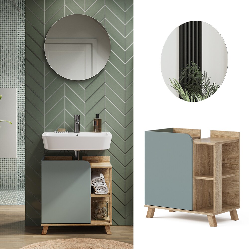 Vicco Badmöbel-Set Karen Sonoma Mintgrün 2 Teile | 04066731401826