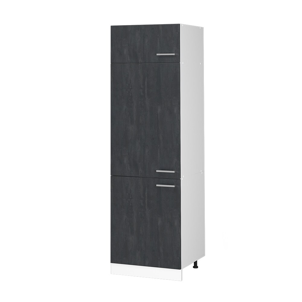 Vicco Kühlumbauschrank R-Line Schwarz Beton Weiß 60 cm | 04066731403523