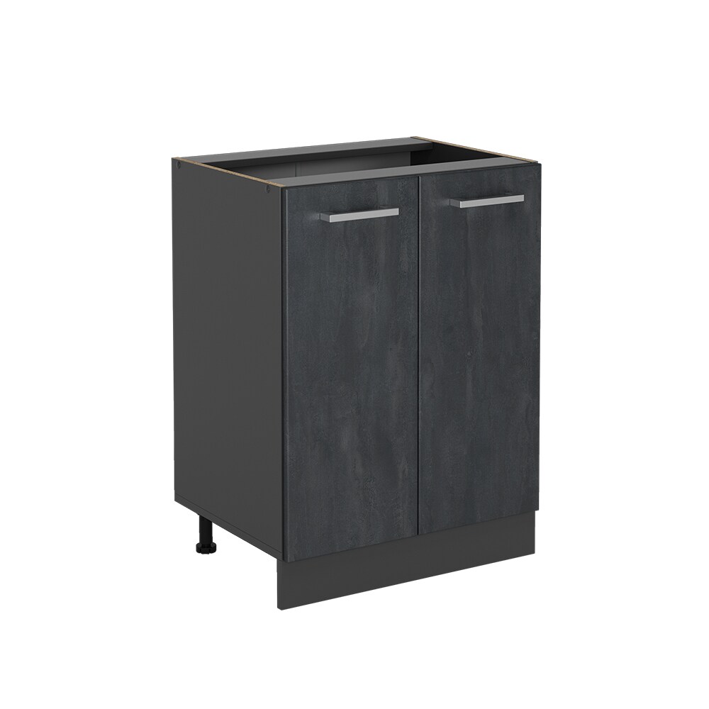 Vicco Unterschrank R-Line Schwarz Beton Anthrazit 60 cm ohne Arbeitsplatte