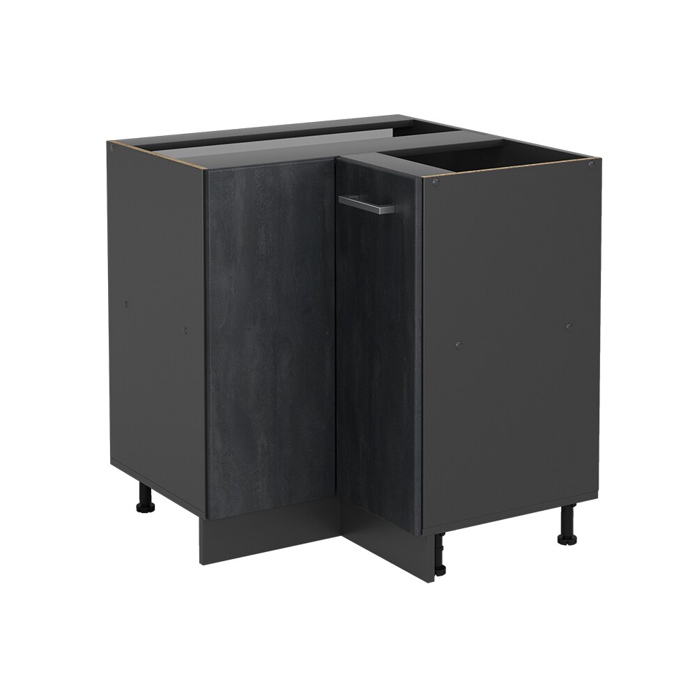 Vicco Eckunterschrank R-Line Schwarz Beton Anthrazit 87 cm ohne Arbeitsplatte