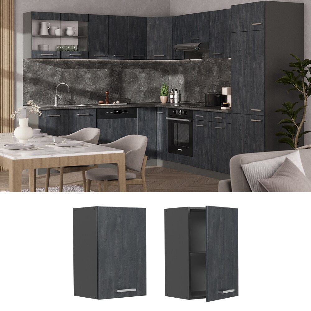 Vicco Hängeschrank R-Line Schwarz Beton Anthrazit 40 cm