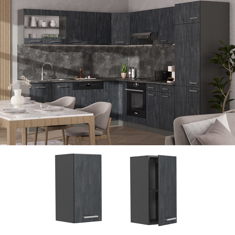 Vicco Hängeschrank R-Line Schwarz Beton Anthrazit 30 cm