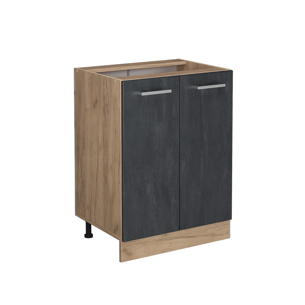 Vicco Unterschrank R-Line Schwarz Beton Eiche 60 cm ohne Arbeitsplatte