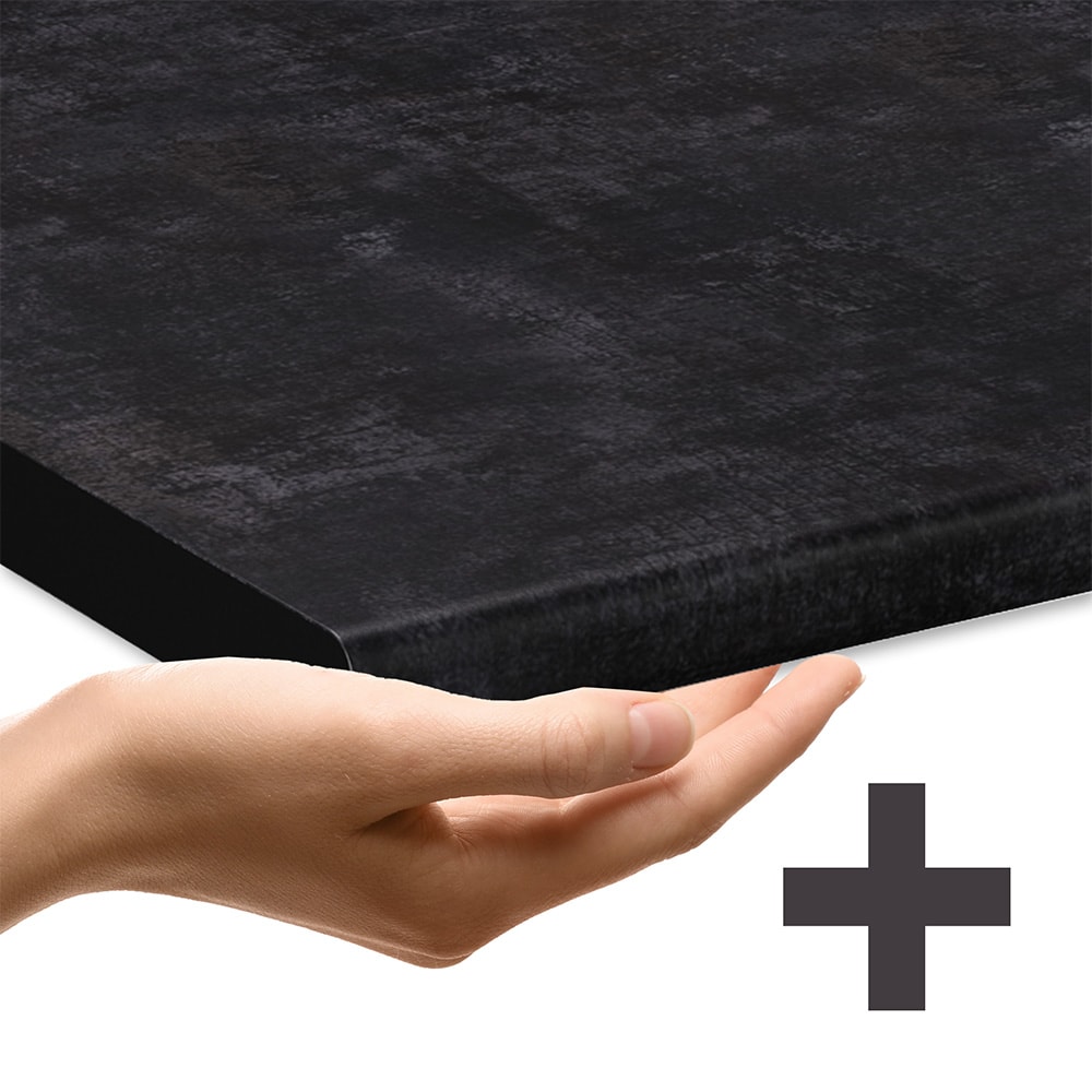 Vicco Unterschrank R-Line Schwarz Beton Eiche 60 cm mit Arbeitsplatte Anthrazit - Bild 1