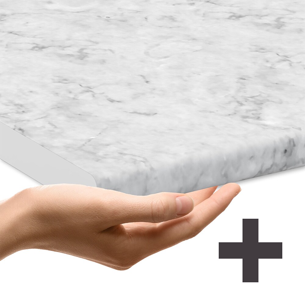 Vicco Spülenunterschrank R-Line Schwarz Beton Eiche 80 cm mit Arbeitsplatte Eiche