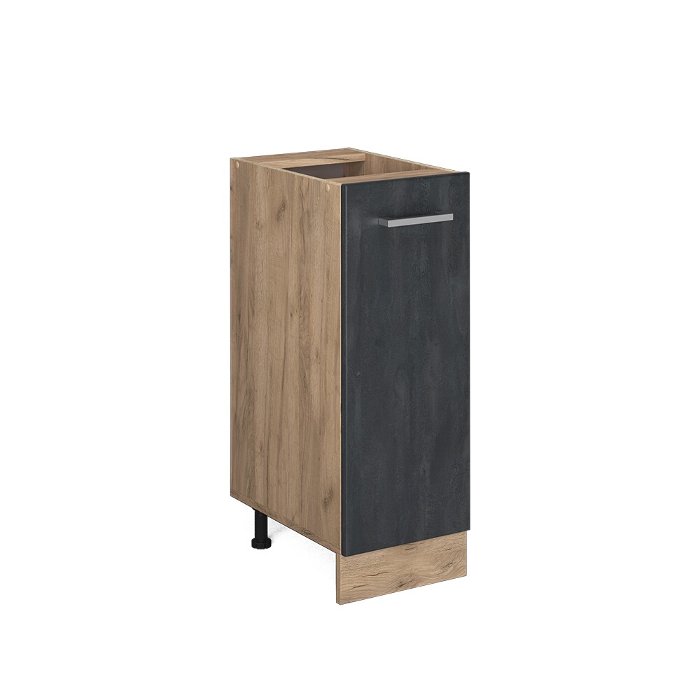 Vicco Apothekerunterschrank R-Line Schwarz Beton Eiche 30 cm ohne Arbeitsplatte