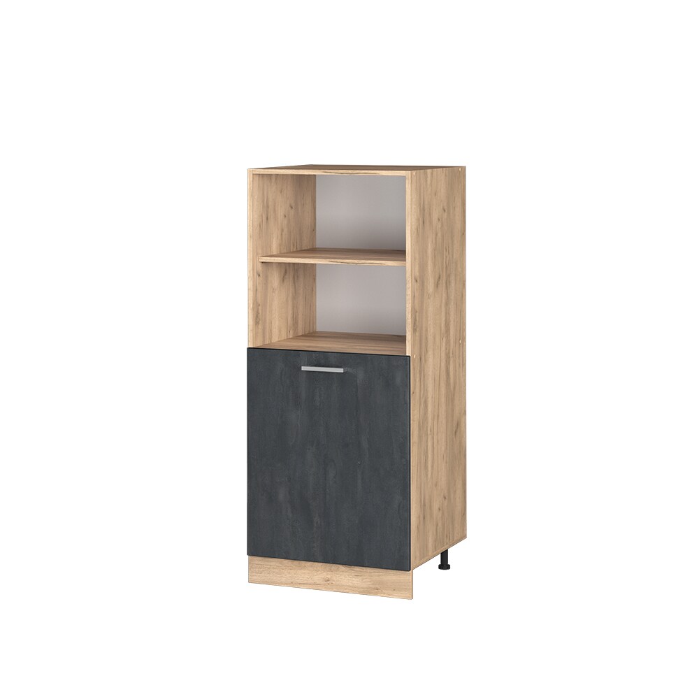 Vicco Vorratsschrank R-Line Schwarz Beton Eiche 60 cm kleine Tür