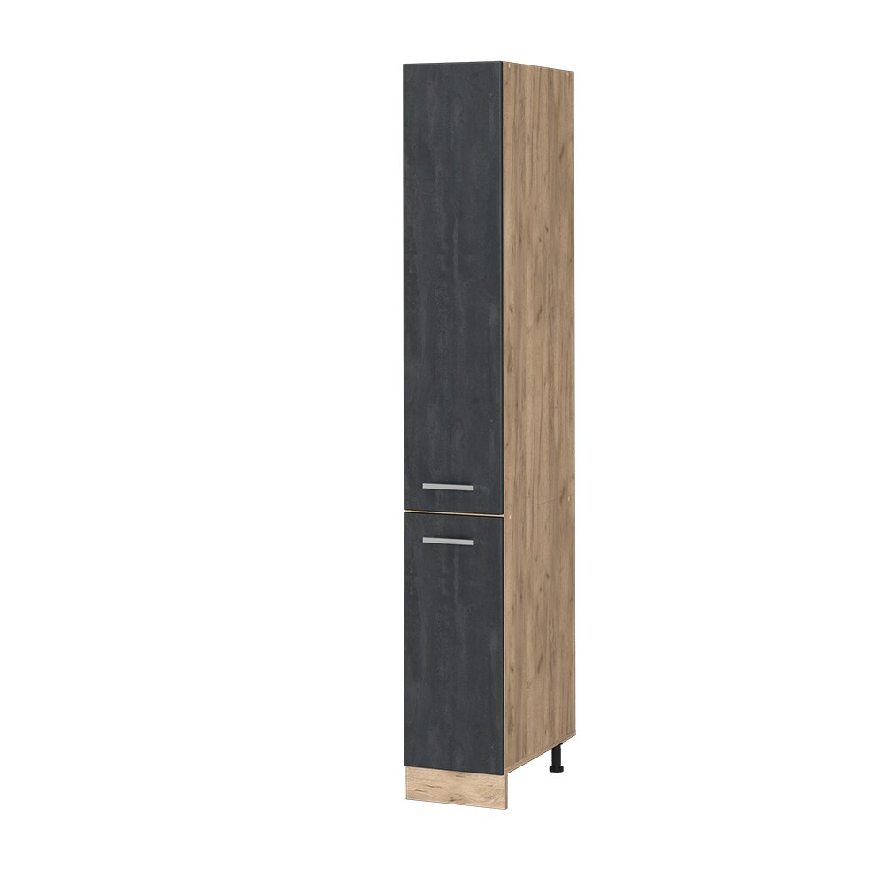 Vicco Apothekerhochschrank R-Line Schwarz Beton Eiche 30 cm