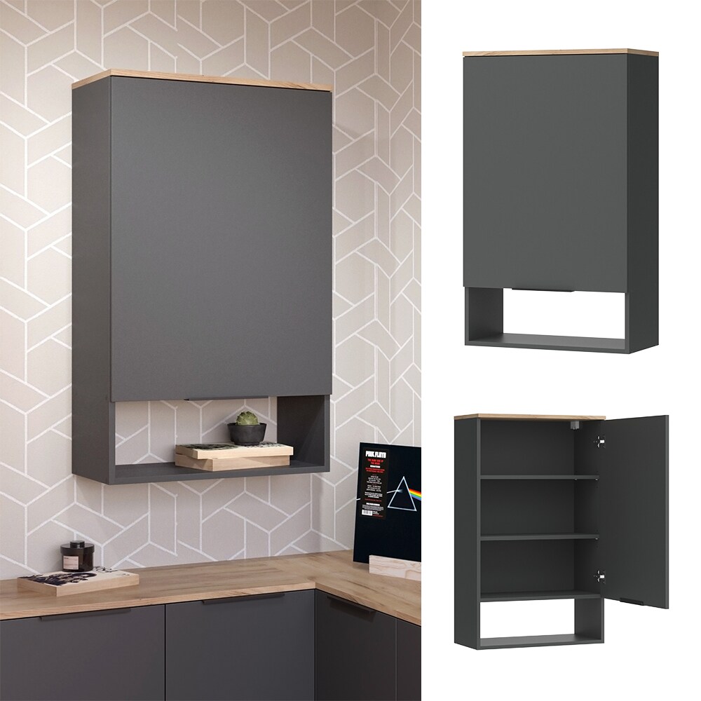 Vicco Hängeschrank Wido Anthrazit Eiche 60 x 100 cm mit Tür