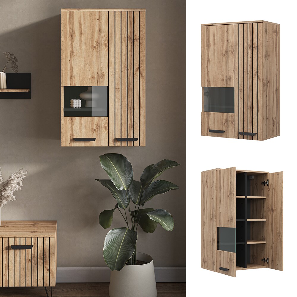 Vicco Hängeschrank Amber Eiche Wotan 60 cm mit 2 Türen | 04066731415427