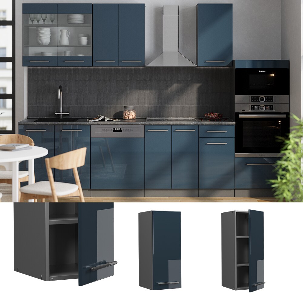 Vicco H&auml;ngeschrank Fame-Line Anthrazit Dunkelblau Hochglanz 30 cm - Bild 1