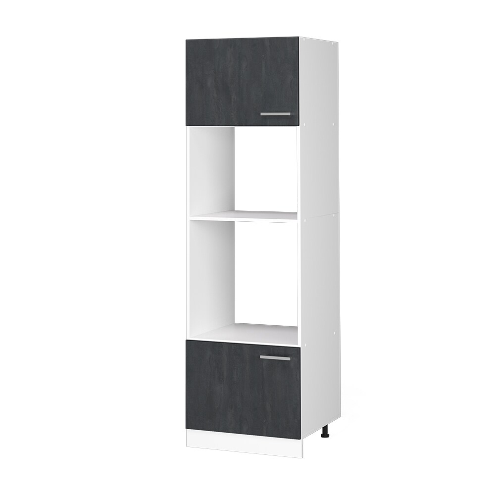 Vicco Mikrowellenschrank R-Line Schwarz Beton Wei&szlig; 60 cm - Bild 1