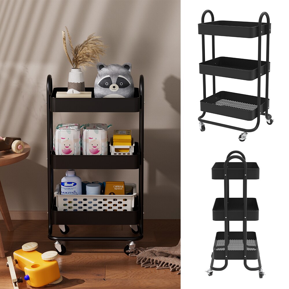 Vicco Rollregal Tron Schwarz 45,9 x 78,7 cm - Bild 1