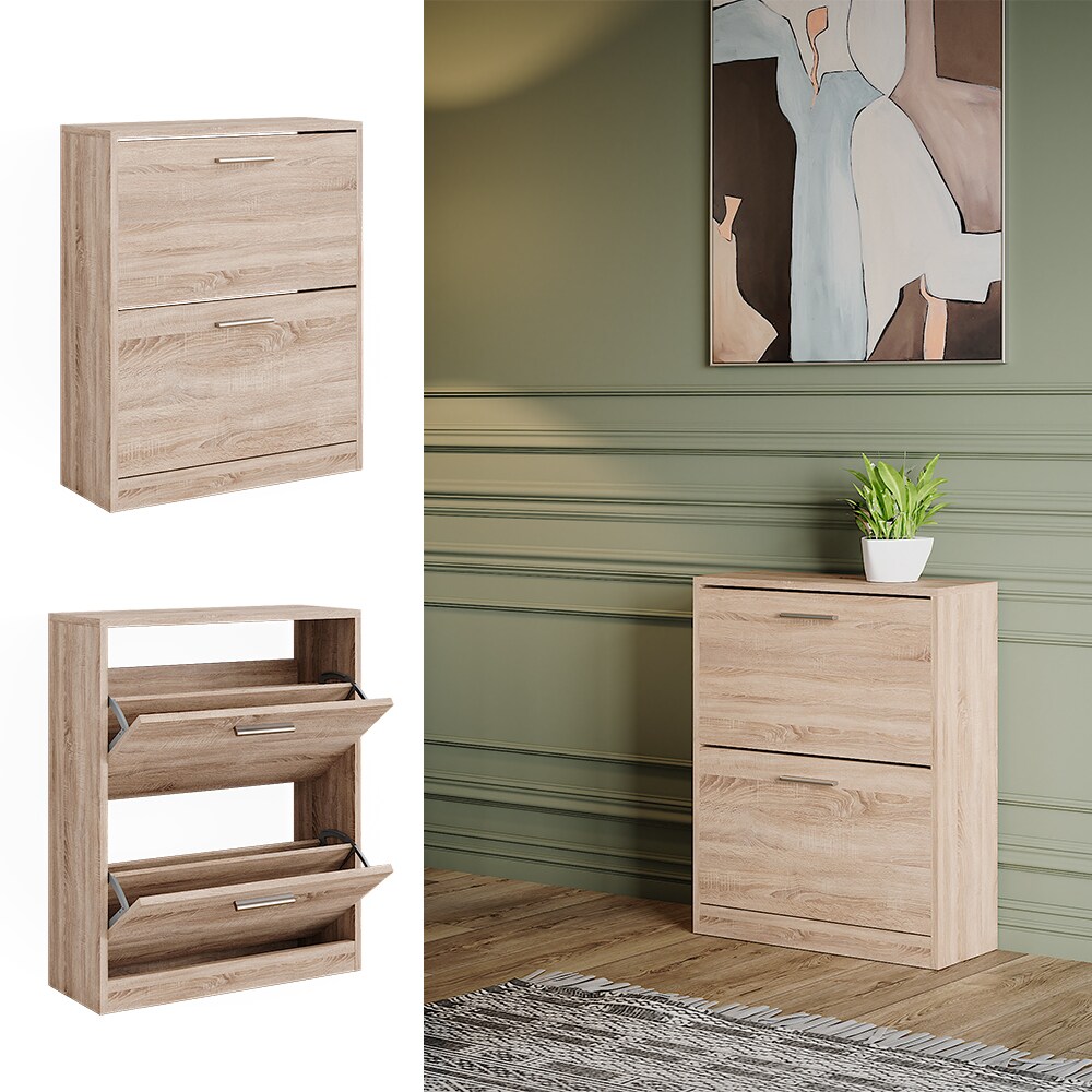 Vicco Schuhschrank Gizmo Eiche 59 x 73 cm 2 F&auml;cher - Bild 1