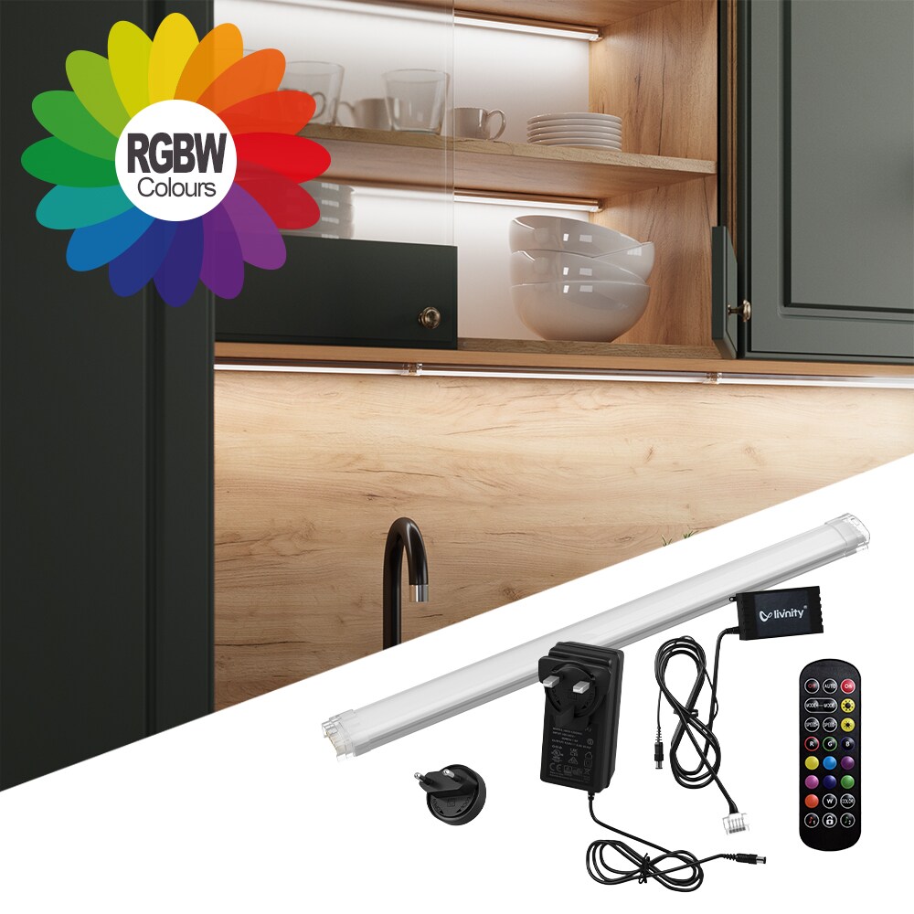 Vicco LED-Leiste Wei&szlig; 50 x 1,5 cm mit Starterpaket - Bild 1