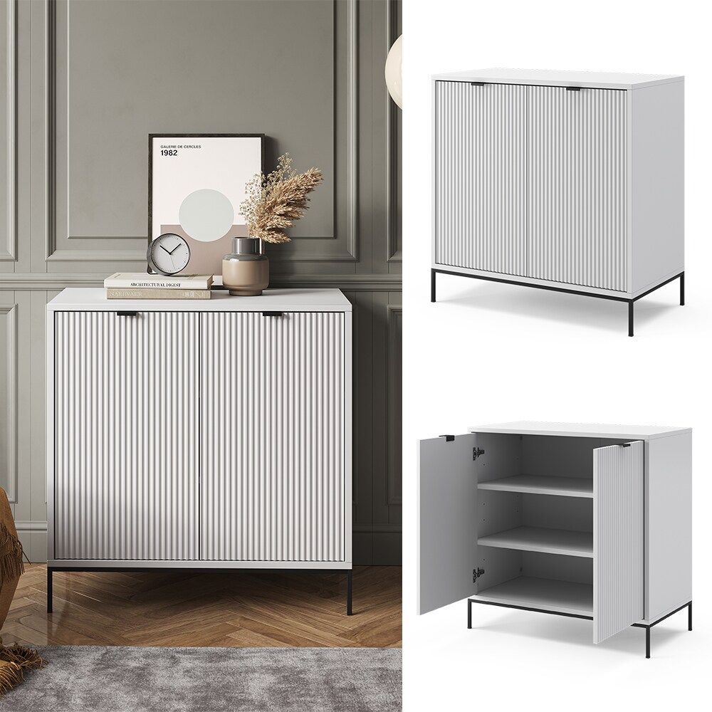 Vicco Kommode Eliza Weiß 80 x 81,2 cm mit 2 Türen | 04066731444625