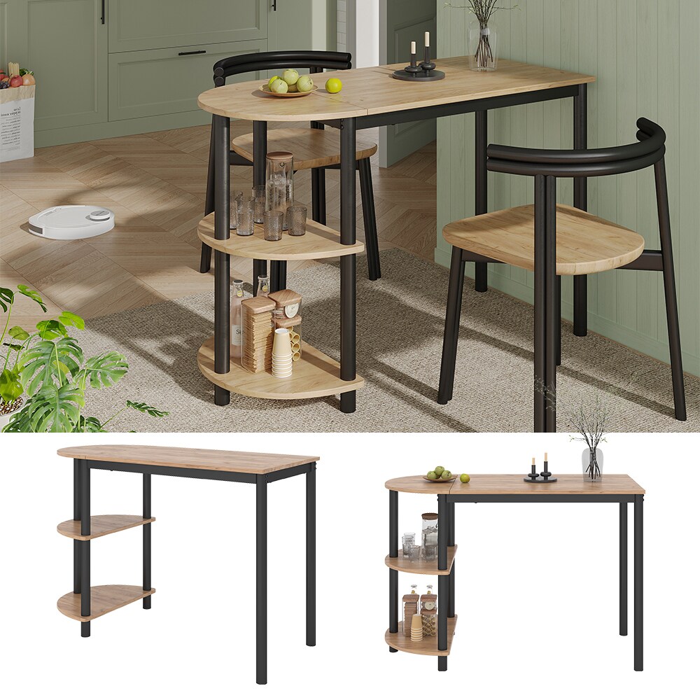 Vicco Bartisch Freetown Eiche Schwarz 110 x 75,5 cm mit Regal - Bild 1