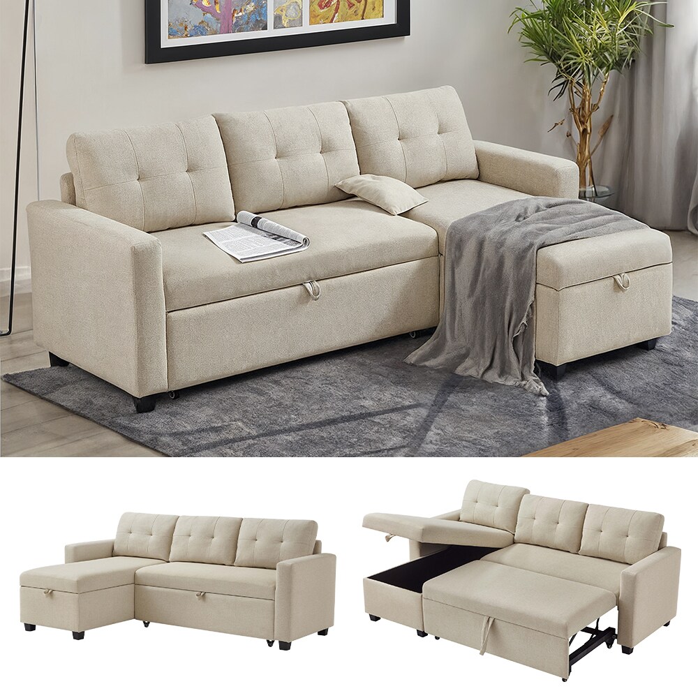 Vitalispa Ecksofa Campina Beige 226 x 161 cm L-Form - Bild 1